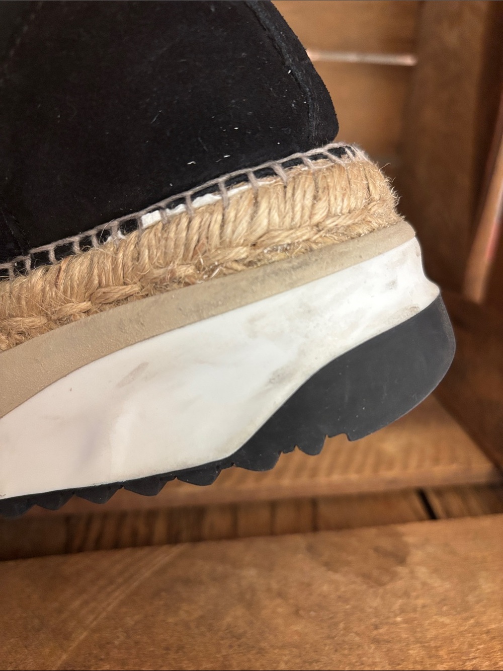Chapmin Free People Black Espadrille Bow Sneakers Size 40 9 9.5 - Picture 8 of 10